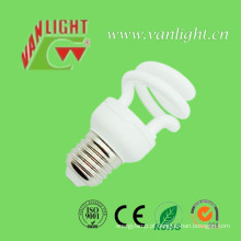 CFL lâmpada de poupança de energia de T2-9W de meia espiral